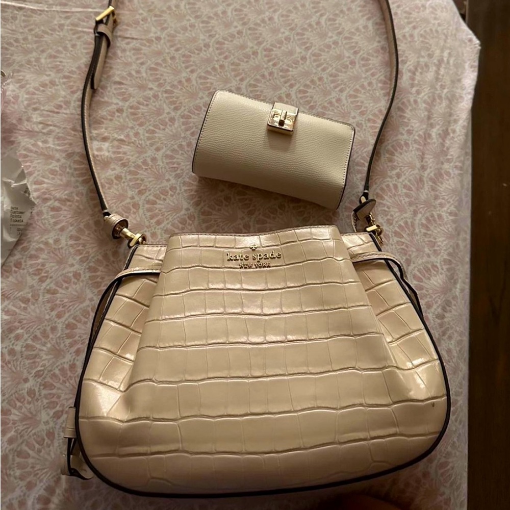 Kate spade summer purse (snake skin design) with Wallet